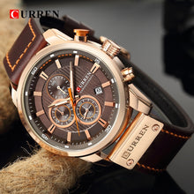 Cargar imagen en el visor de la galería, RELOJ CURREN CENTURY CAFE OSCURO