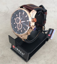 Cargar imagen en el visor de la galería, RELOJ CURREN CENTURY CAFE OSCURO