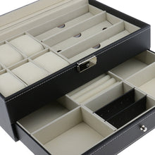 Cargar imagen en el visor de la galería, ESTUCHE LENTES/RELOJES NEGRO BEIGE
