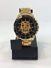 Cargar imagen en el visor de la galería, RELOJ SKULL AUTOMATICO DORADO