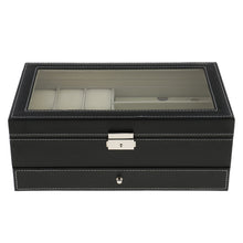 Cargar imagen en el visor de la galería, ESTUCHE LENTES/RELOJES NEGRO BEIGE