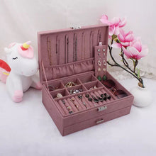 Cargar imagen en el visor de la galería, ESTUCHE JOYERO ROSA DOBLE
