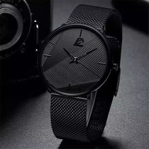 RELOJ STRIPED NEGRO