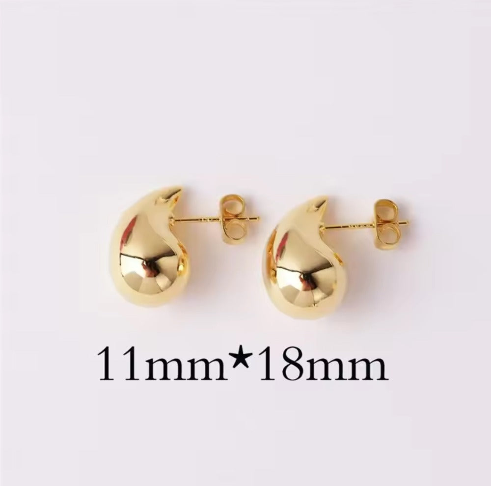 Arete Drop Dorado 11x18 mm