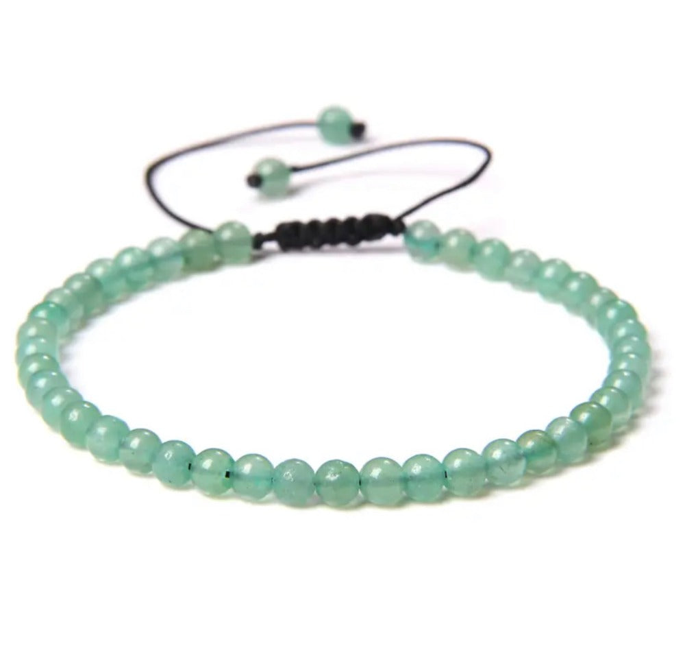 PULSERA PIEDRA AGATA AQUA 4MM