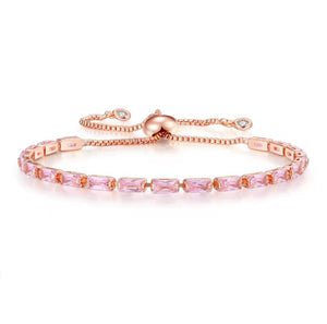 Pulsera Gemas Rosas Rose Gold