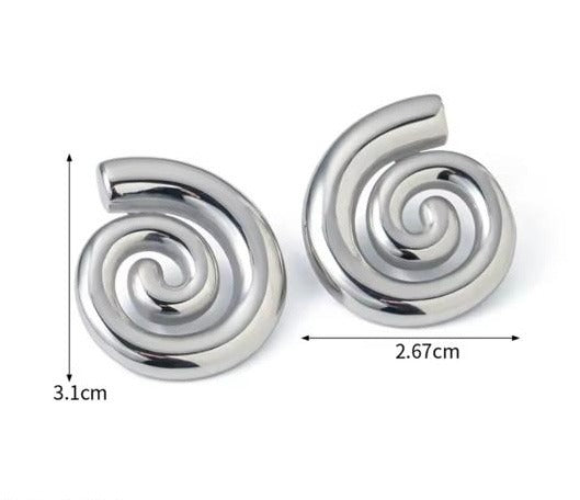 Arete Caracol Plateado