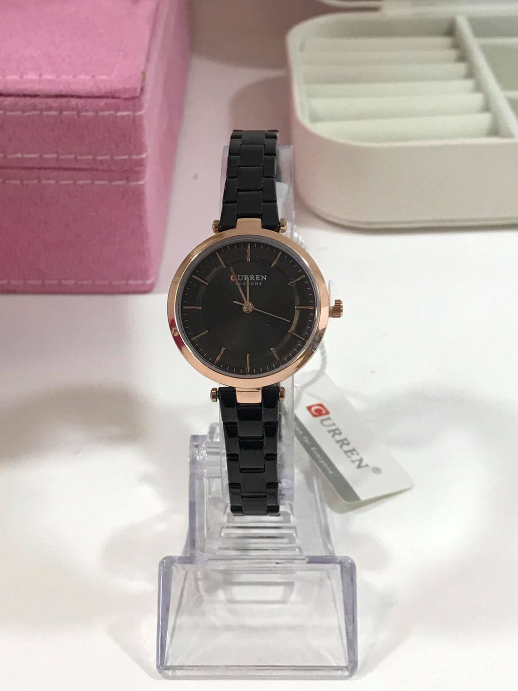 RELOJ CURREN MOONSTONE NEGRO MUJER