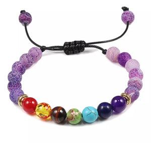 Pulsera 7 chakras Morado