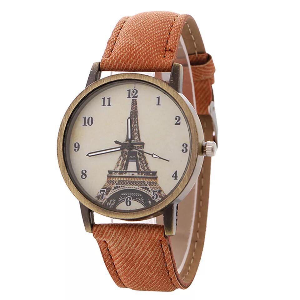 Reloj eiffel cafe oscuro