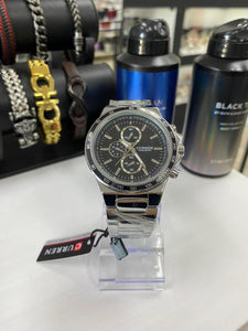 RELOJ CURREN REVELIO PLATA NEGRO