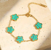 Cargar imagen en el visor de la galería, Pulsera Trebol De 5 Hojas
