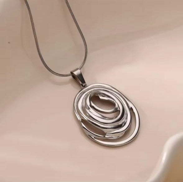 Collar Aros Eternos Plateado