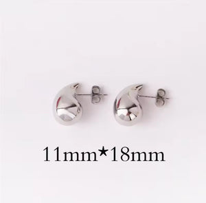 Arete Drop&nbsp;Plateado 11x18 mm