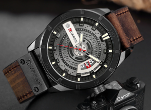 RELOJ CURREN LUXURY CAFE OSCURO