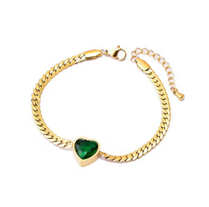 Pulsera Corazón Esmeralda