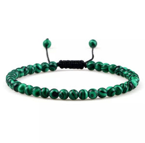 PULSERA PIEDRA VERDE 6MM