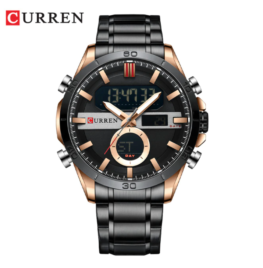 RELOJ CURREN ROYAL TIME NEGRO