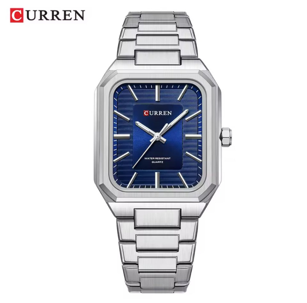 Reloj Curren Empire Plateado Fondo Azul