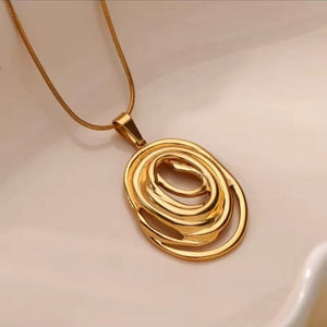 Collar Aros Eternos Dorado
