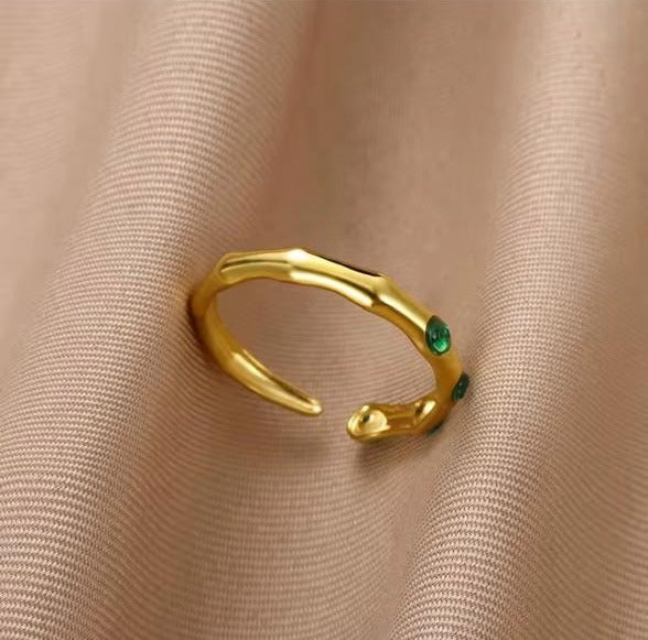 Anillo Brotes Esmeralda