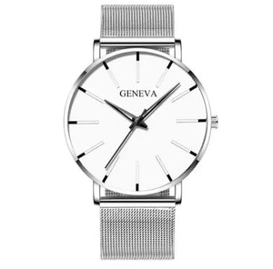 RELOJ GENXY MALLA PLATEADO