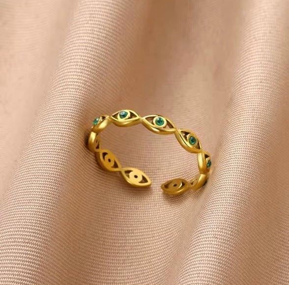 Anillo Ojos Turcos Azules