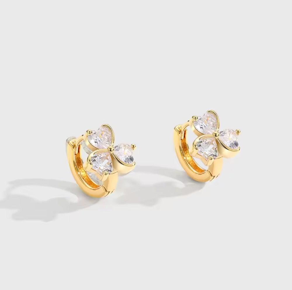 Arete Trebol De Cristales