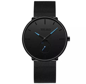 RELOJ YOLAKO MALLA DETALLES AZULES