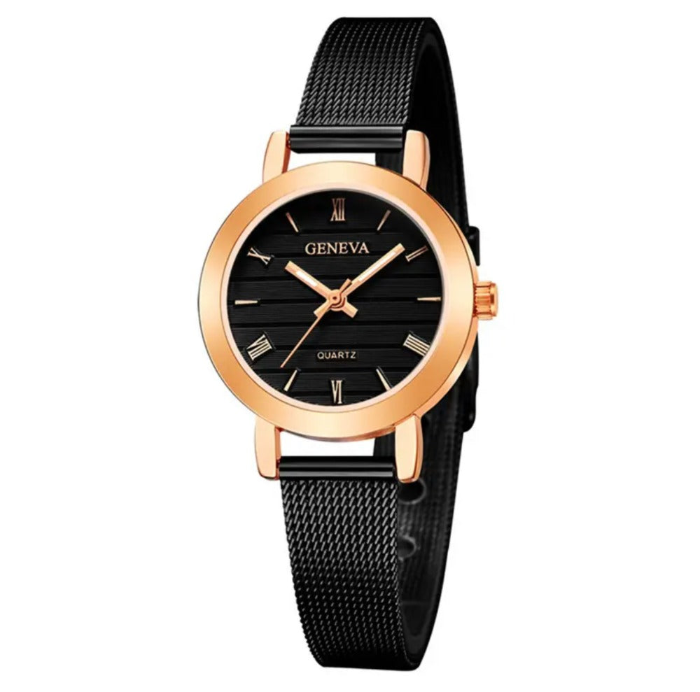 Reloj Geneva Mini Negro Bronce