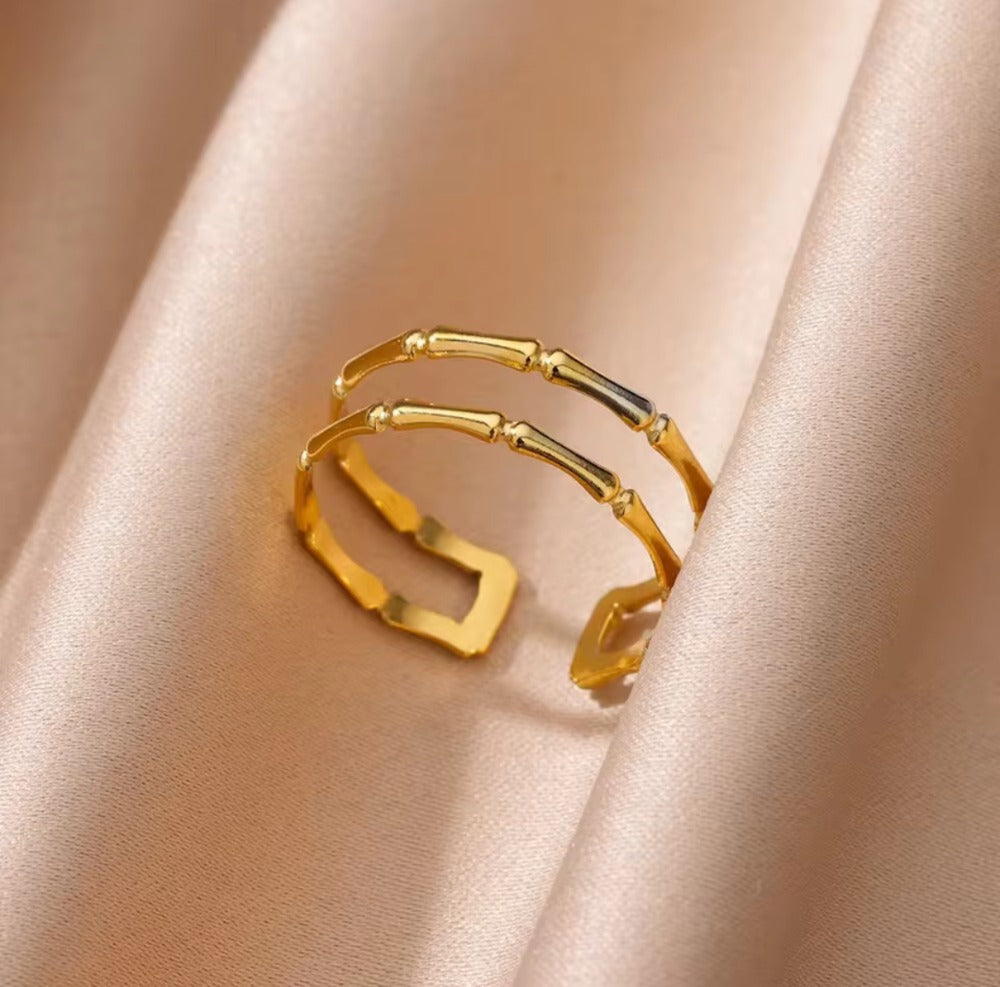 Anillo Paralelo Dorado