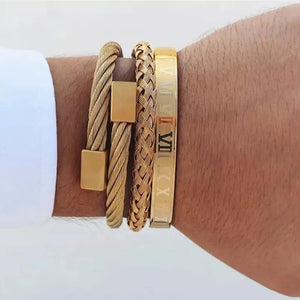 SET PULSERAS NATTY GOLD